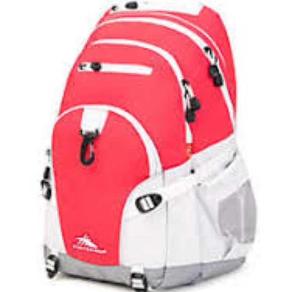 NWT High Sierra Backpack Waterproof Commute Hike Business Travel Pink White Gray main image 10